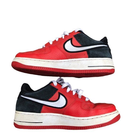 Rare 2018 Nike Air Force 1 Low Mystic Red Black Size 6 - Picture 3 of 16